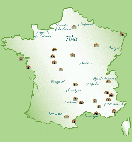 carte des campings pour randonneur